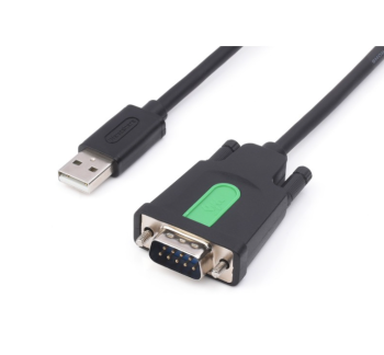 Industrial USB To RS232 Serial Adapter Cable, USB Type A To DB9 Male Port, Original FT232RL Chip, Cable Length 1.5m