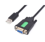 Industrial USB To RS232 Serial Adapter Cable, USB Type A To DB9 Female Port, Original FT232RL Chip, Cable Length 1.5m