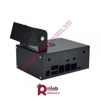 Vỏ hộp Metal dành cho NVIDIA Jetson Nano và Jetson Xavier NX phiên bản nâng cấp tích hợp nút nguồn, quạt và đế camera đôi