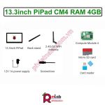 Mini-Computer PiPad tích hợp Raspberry Pi CM4 và màn hình cảm ứng 13.3inch (RAM 4GB)
