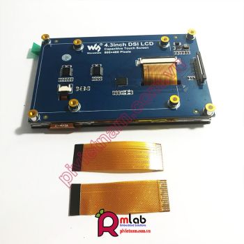 Màn hình 4.3inch dành cho Raspberry Pi, 800x480, DSI, cảm ứng điện dung Waveshare