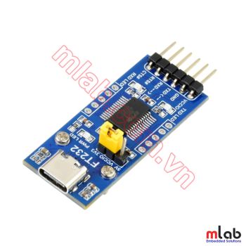 FT232 USB UART Board (Type C), USB To UART (TTL) Communication Module, USB-C Connector