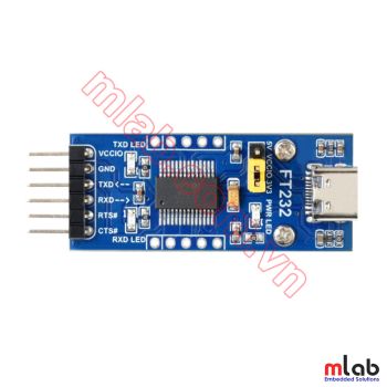 FT232 USB UART Board (Type C), USB To UART (TTL) Communication Module, USB-C Connector