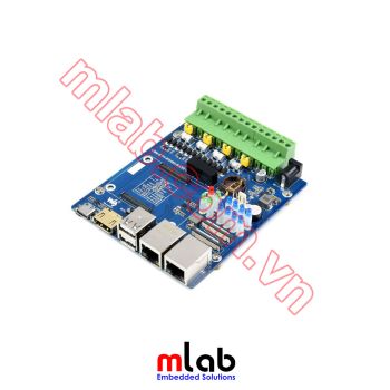 Dual ETH Quad RS485 Base Board (B) for Raspberry Pi Compute Module 4, Gigabit Ethernet, 4CH Isolated RS485