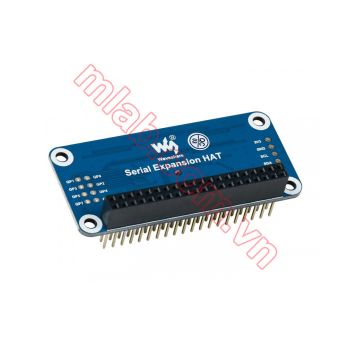 Serial Expansion HAT for Raspberry Pi, I2C Interface, 2-ch UART, 8 GPIOs