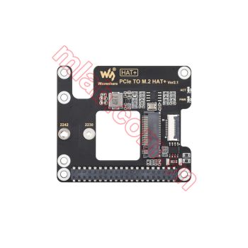 PCIe To M.2 Adapter for Raspberry Pi 5, Supports NVMe Protocol M.2 Solid State Drive, High-speed Reading/Writing, HAT + Standard