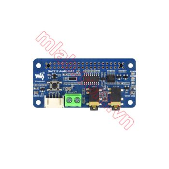 DA7212 I2S Audio Board For Raspberry Pi, Stereo Encoding/Decoding, Onboard Dual Microphones, Compatible With Raspberry Pi Series Boards