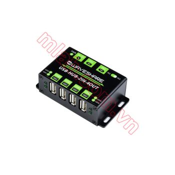 Industrial Grade USB HUB, Extending 4x USB 2.0 Ports, Switchable Dual Hosts