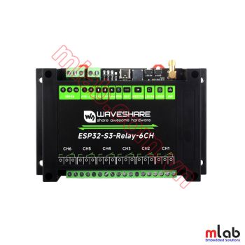 Industrial 6-Channel ESP32-S3 WiFi Relay Module, Supports WiFi / Bluetooth / RS485 control, Onboard RS485 / Pico HAT interfaces