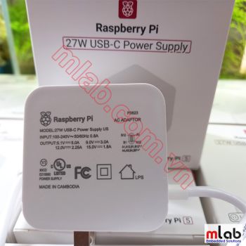 Nguồn chính hãng 27W USB Type-C dành cho Raspberry Pi 5