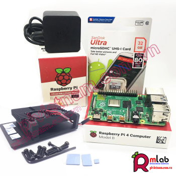 Bộ sản phẩm Raspberry Pi 4 Model B SUPER KIT
