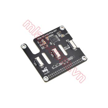PCIe TO 2-CH PCIe HAT For Raspberry Pi 5