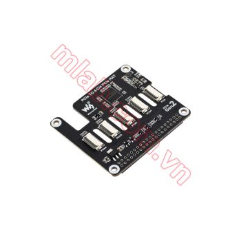 4-Ch PCIe FFC Adapter Board for Raspberry Pi 5, Expands The PCIe Interface Of The Pi 5 To 4-Ch PCIe FFC Connectors, Supports Stacking Multiple PCIe HATs, Raspberry Pi 5 PCIe HAT