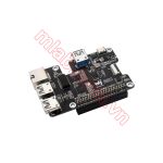 PCIe To Gigabit Ethernet And USB 3.2 Gen1 HAT For Raspberry Pi 5, 3x USB 3.2 Gen1, 1x Gigabit Ethernet, Driver-Free, Plug And Play, Raspberry Pi 5 PCIe HAT