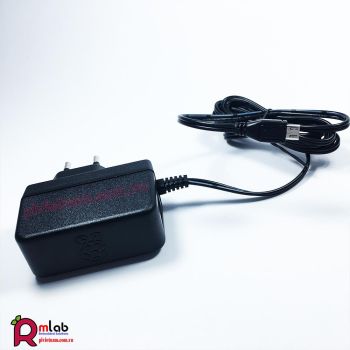 Nguồn chính hãng dành cho Raspberry Pi 3, Micro USB-B, 5.2V, 2.5A, EU Plug, Black, 1.5m