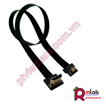 Cáp dẹt microHDMI to HDMI dành cho Raspberry Pi 4 Model B