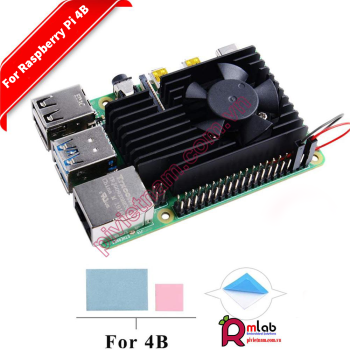 Bộ tản nhiệt nhôm phiên bản Extreme Cooling Fan dành cho Raspberry Pi 4 Model B