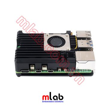 Vỏ hộp kim loại có quạt tản nhiệt SP52 dành cho Raspberry Pi 5
