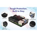 Vỏ hộp kim loại có quạt tản nhiệt đôi SP54 dành cho Raspberry Pi 5