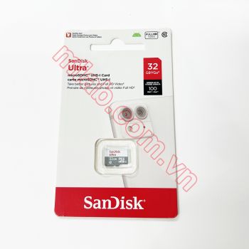 Thẻ nhớ Micro SD class 10 SanDisk Ultra  100MB/s, FULL HD VIDEO (Chọn dung lượng)