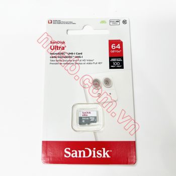 Thẻ nhớ Micro SD class 10 SanDisk Ultra  100MB/s, FULL HD VIDEO (Chọn dung lượng)