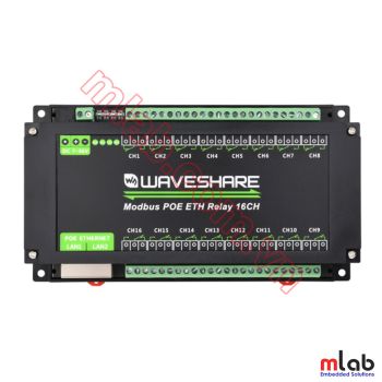 16-Ch Ethernet Relay Module, Modbus RTU / Modbus TCP Protocol, Ethernet Port Communication, Supports PoE Power Supply, With Various Isolation And Protection Circuits