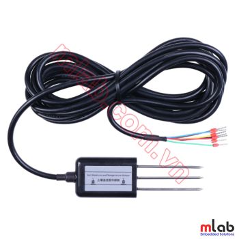 Cảm biến công nghiệp đo nhiệt độ, độ ẩm của đất, IP68, MODBUS-RTU RS485 và 0-2V Analog Voltage