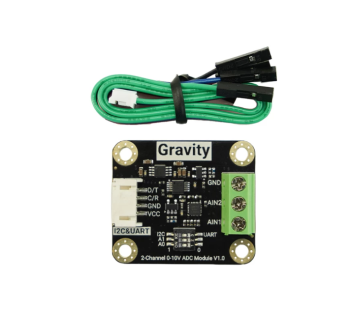 Gravity: 0-10V 15-Bit Dual-Channel High-Precision ADC Module for Arduino / Raspberry Pi / ESP32