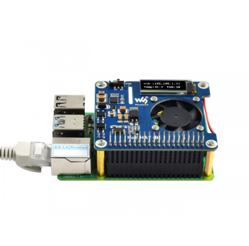 Power over Ethernet HAT (B) for Raspberry Pi 3B+/4B and 802.3af PoE network