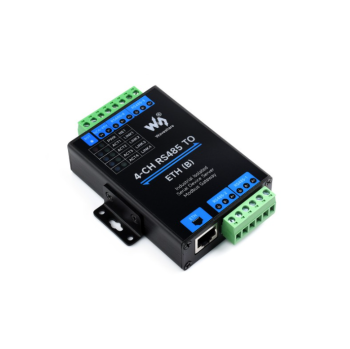 4-Ch RS485 to RJ45 Ethernet Serial Server, 4 Channels RS485 Independent Operation, Rail-mount Industrial Isolated Serial Module