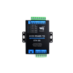 4-Ch RS485 to RJ45 Ethernet Serial Server, 4 Channels RS485 Independent Operation, Rail-mount Industrial Isolated Serial Module